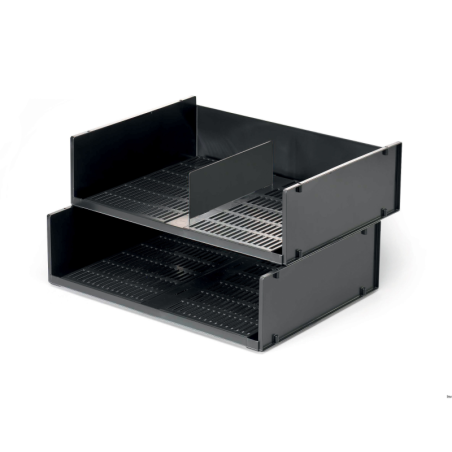 Półka na dokumenty A3 pozioma Durable antracytowa 436x105x333 mm z możliwością piętrowania