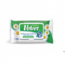 Bea Velvet nawilżany papier toaletowy rumiankowy 42 sztuki biały hypoalergiczny