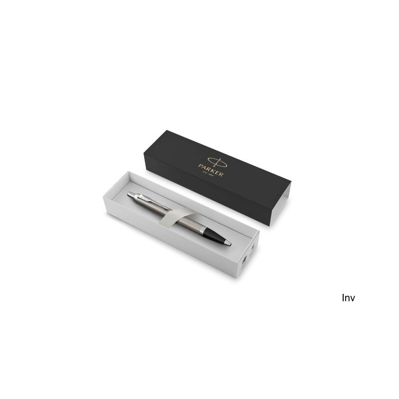 Długopis Parker IM Essential Stainless Steel CT 2143631 niebieski w eleganckim pudełku prezentowym