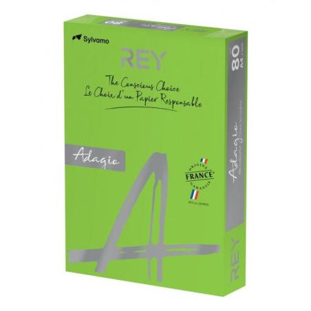 Papier ksero REY ADAGIO, A4, 80gsm, 52 ciemny zielony intense *RYADA080X433 R200 - 1