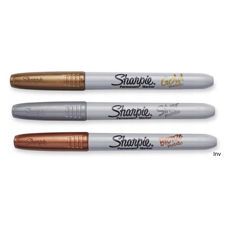 Marker permanentny Sharpie Metallic złoty, srebrny, brązowy 3 sztuki
