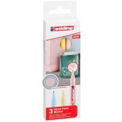 Marker olejowy błyszczący e-751 EDDING, 1-2mm, 3 szt., mix kolorów pastelowych