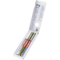 Marker olejowy błyszczący e-751 EDDING, 1-2mm, 3 szt., mix kolorów metalicznych