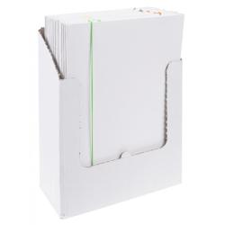 Teczka z gumką OFFICE PRODUCTS, karton, A4, 300gsm, 3-skrz., gumka mix kolorów, biała