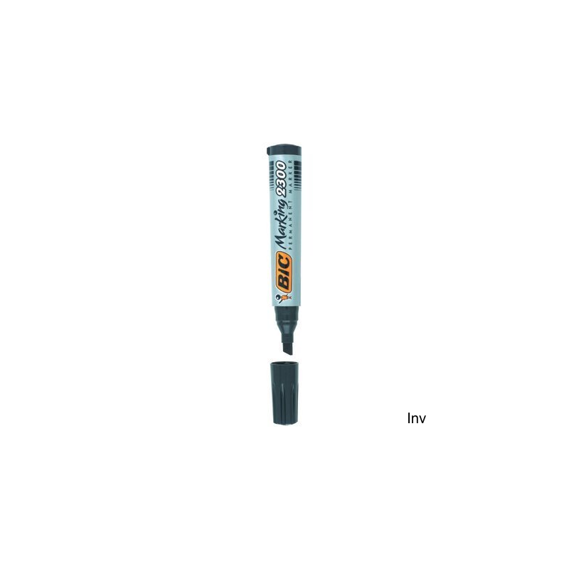 Marker permanentny BIC 2300 Ecolutions czarny ścięta końcówka 3.1-5.3 mm, bezzapachowy, 5.4 g atramentu