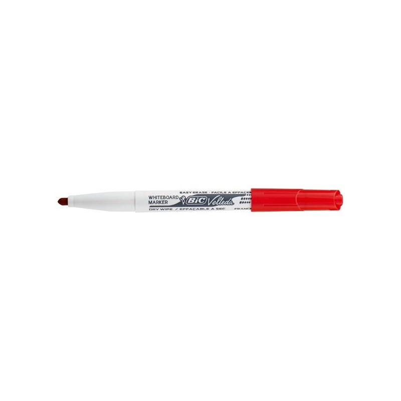 Bic Velleda 1741 marker suchościeralny czerwony 3,7-5,5 mm, ekologiczny, bezwonny, do tablic suchościeralnych