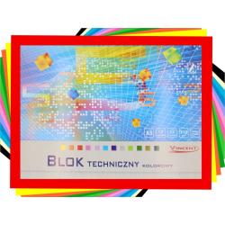 Blok techniczny kolorowy A3 210g VINCENT