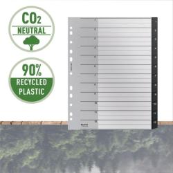 Przekładki Leitz Recycle 1-12, A4, czarne, polipropylenowe, 12 sztuk