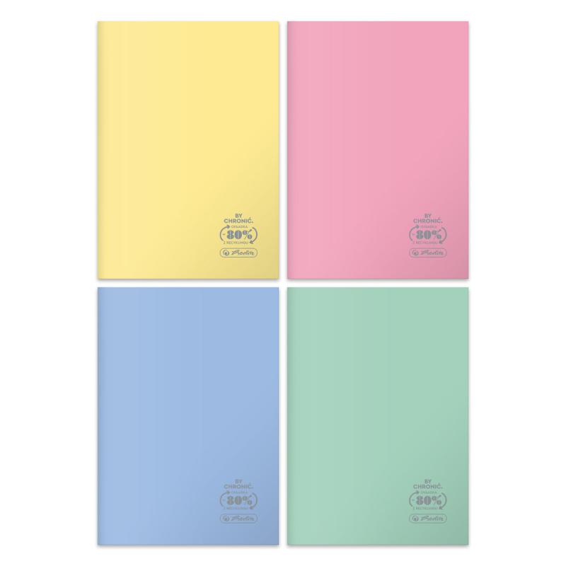 Zeszyt A5 60 kartek eco PP pastelowy Herlitz FSC