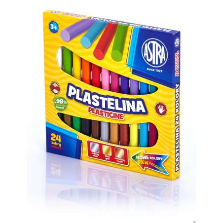 Plastelina Astra 24 kolory do modelowania dla dzieci