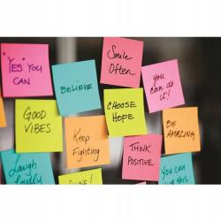Bloczek samoprzylepny POST-IT Super Sticky BOOST, 76x76 mm, 5 sztuk po 90 kartek, neonowe kolory