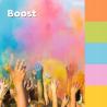 Bloczek samoprzylepny POST-IT Super Sticky BOOST, 76x76 mm, 5 sztuk po 90 kartek, neonowe kolory