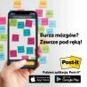 Bloczek samoprzylepny POST-IT Super Sticky BOOST, 76x76 mm, 5 sztuk po 90 kartek, neonowe kolory