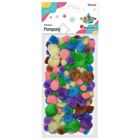 Pompon akrylowy pastelowy A68 282918 Titanum