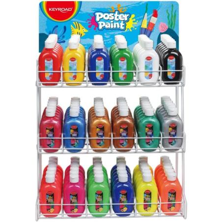 Metalowy display na farby plakatowe KEYROAD, pusty, 300ml - 1
