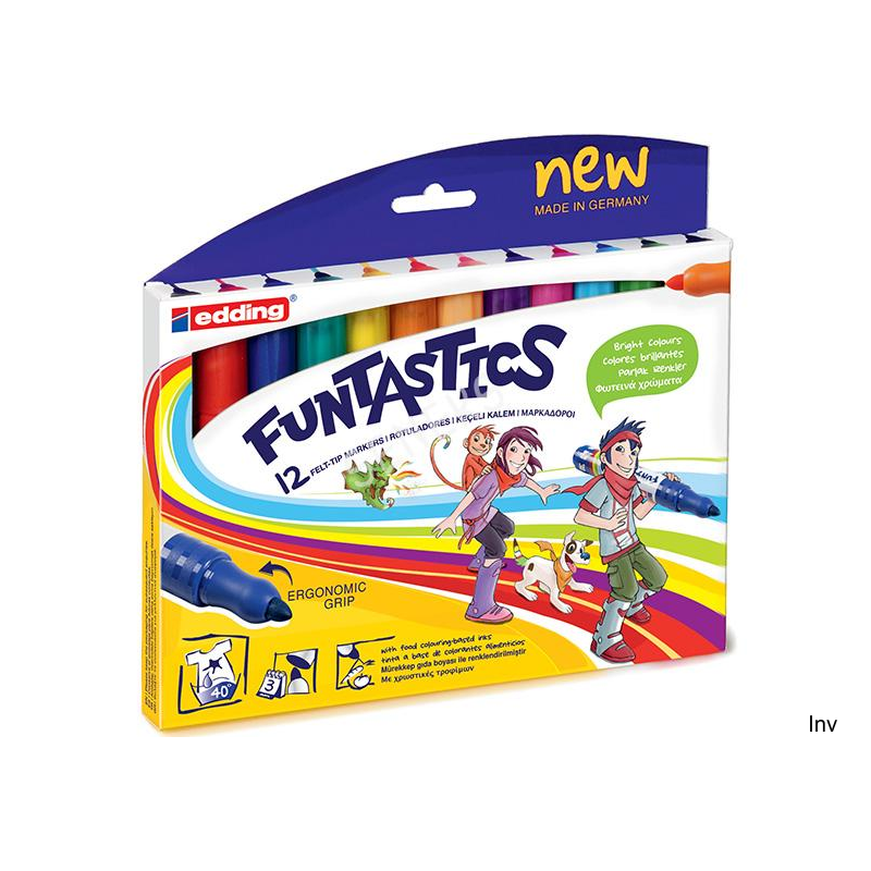 Edding FUNTASTICS grube pisaki 12 kolorów 14/12S ED