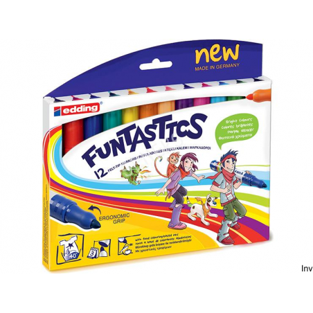 Edding FUNTASTICS grube pisaki 12 kolorów 14/12S ED