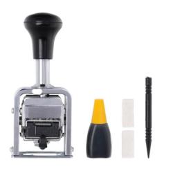 Numerator automatyczny OFFICE PRODUCTS, 6 cyfr, wys. liczb 4,5mm, srebrny