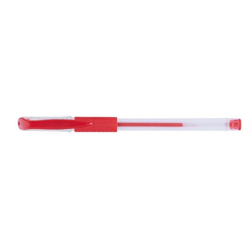 PAKIET Długopis żelowy OFFICE PRODUCTS, gumowy uchwyt, 0,5mm, czerwony