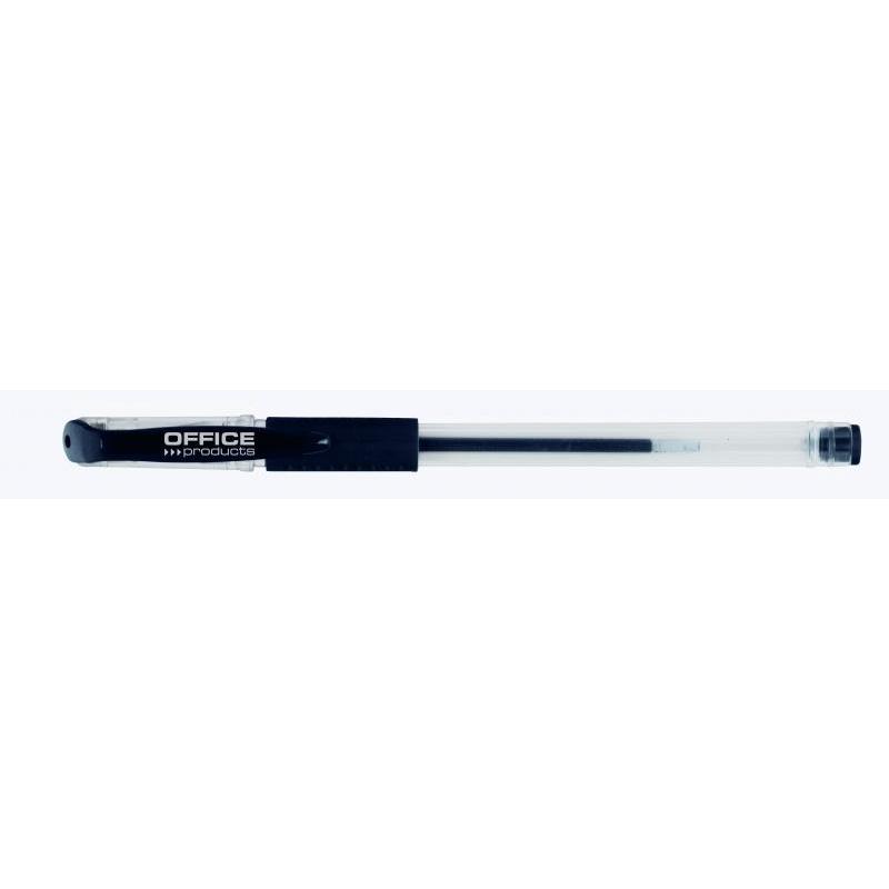 PAKIET Długopis żelowy OFFICE PRODUCTS, gumowy uchwyt, 0,5mm, czarny