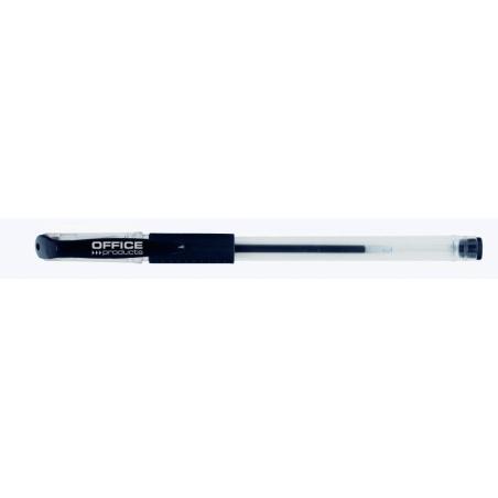 PAKIET Długopis żelowy OFFICE PRODUCTS, gumowy uchwyt, 0,5mm, czarny