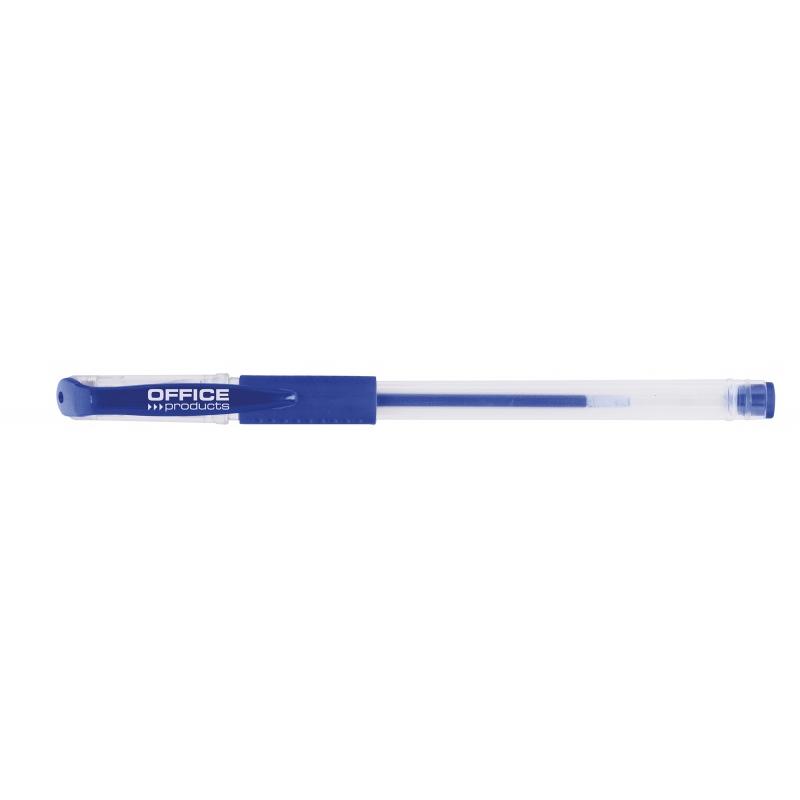 Długopis żelowy OFFICE PRODUCTS, gumowy uchwyt, 0,5mm, niebieski, 50 szt. - 1