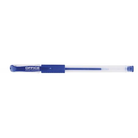 Długopis żelowy OFFICE PRODUCTS, gumowy uchwyt, 0,5mm, niebieski, 50 szt. - 1