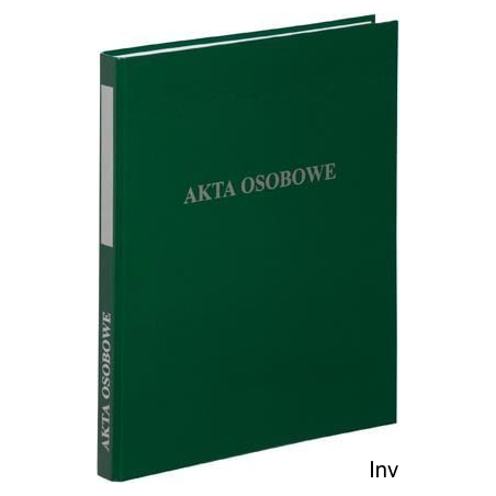 Segregator A4/2 dwuringowy AKTA OSOBOWE zielony VauPe