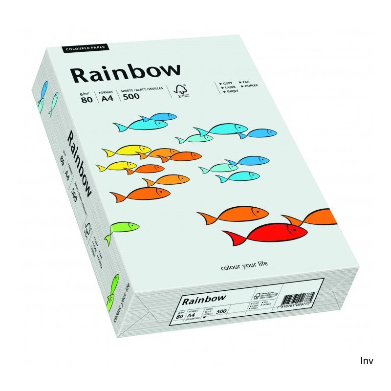 Papier kolorowy Rainbow jasnoszary A4 80 g 1 ryza