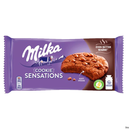 Ciastka Milka Soft Inside Choco 156g kakaowe z miękkim środkiem i kawałkami czekolady mlecznej
