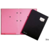 Teczka do podpisu DE LUXE Durable, 10-cz., czarna, różowy przekład, P2410204