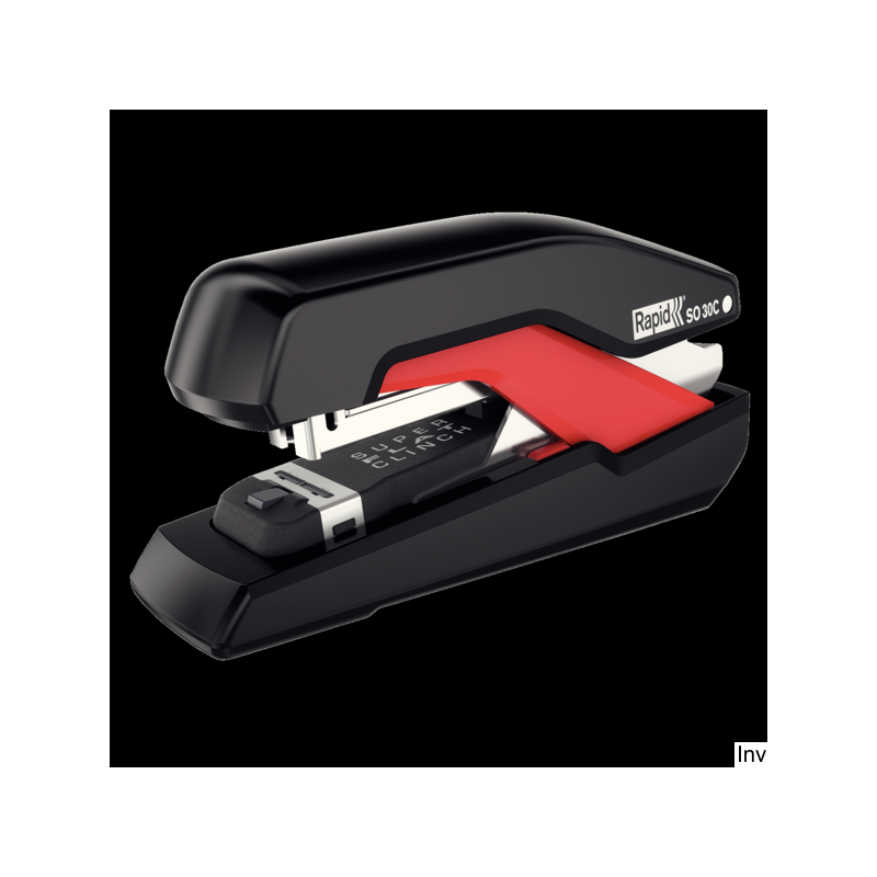 Rapid Zszywacz SO30C Supreme Omnipress czarno-czerwony do 30 kartek 80 gsm z technologią Super Flat Clinch