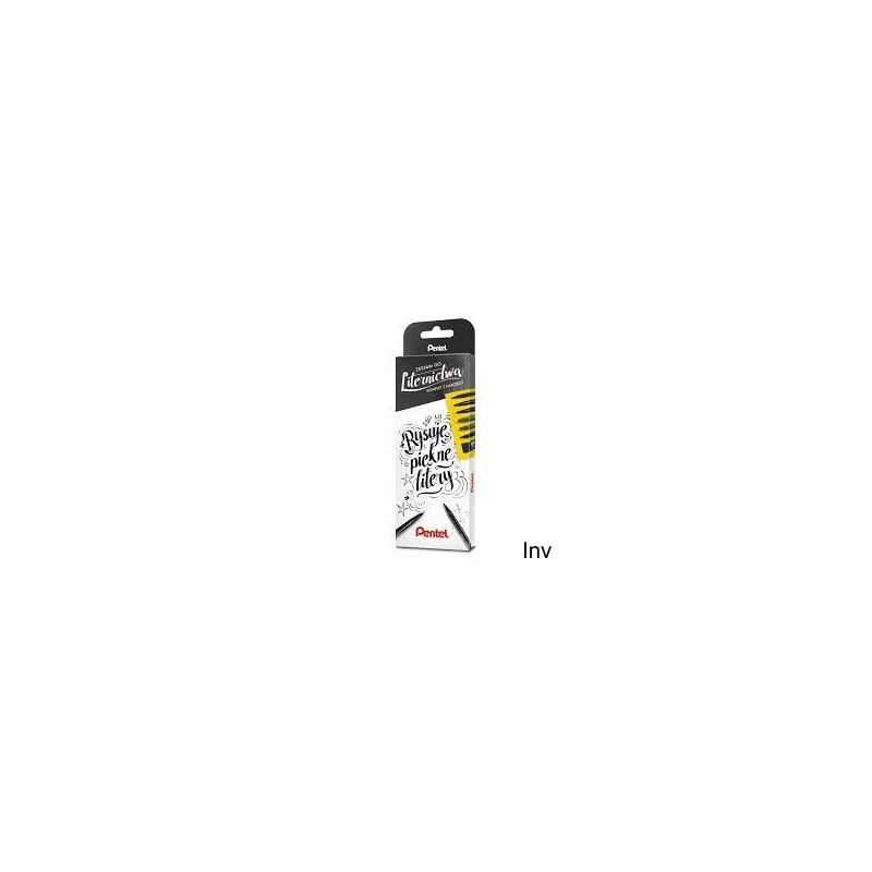 Zestaw do liternictwa czarny 7 sztuk Pentel