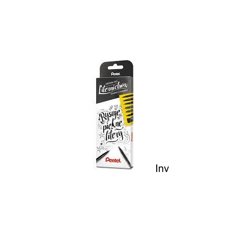 Zestaw do liternictwa czarny 7 sztuk Pentel
