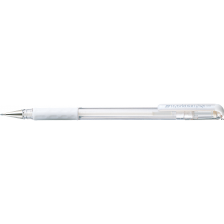Długopis żelowy 0,8 mm biały Pentel Hybrid Gel Grip do dekoracji i ozdabiania