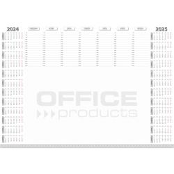Podkładka na biurko OFFICE PRODUCTS, planer 2024/2025, biuwar 594x420mm A2 ,52k., biała - 1