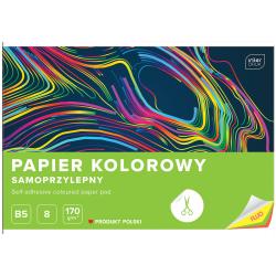 Zeszyt papier kolorowy samoprzylepny B5 170g FLUO Interdruk
