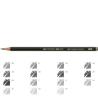 Ołówek grafitowy Faber-Castell Castell 9000 7B zielony, sześciokątny, do rysowania i szkicowania