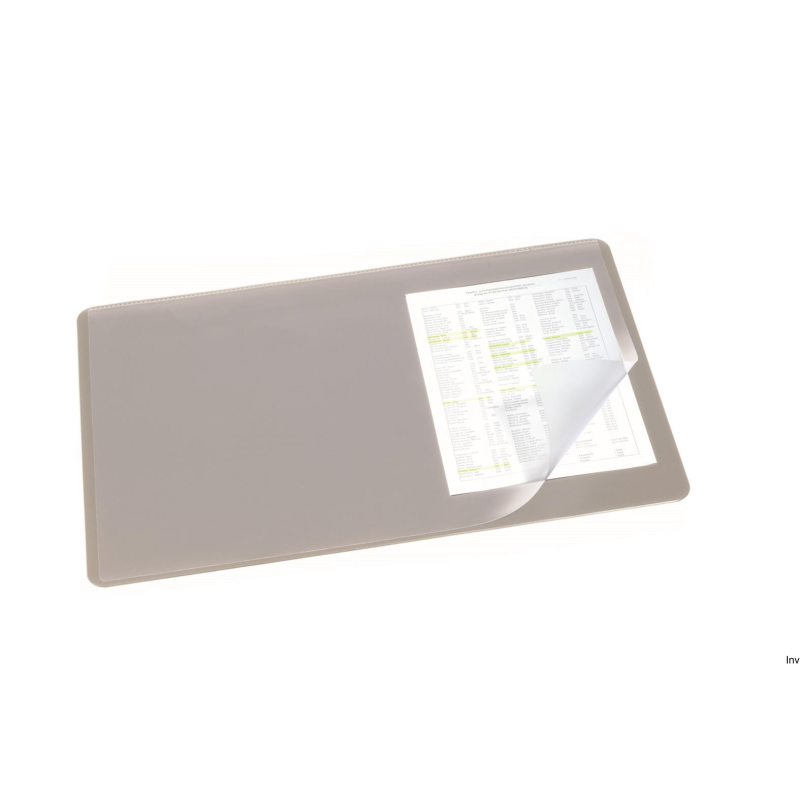 Podkład na biurko Durable 530x400 mm Szary z przezroczystą nakładką antypoślizgową