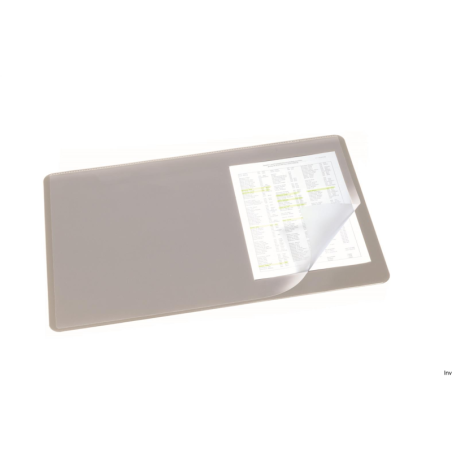 Podkład na biurko Durable 530x400 mm Szary z przezroczystą nakładką antypoślizgową