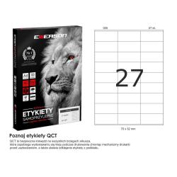 Etykiety A4 70x32mm białe 100 sztuk 025 EMERSON