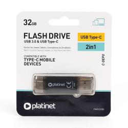 Pendrive Platinet USB 3.2 Type-C 32GB czarny C-DEPO 45451