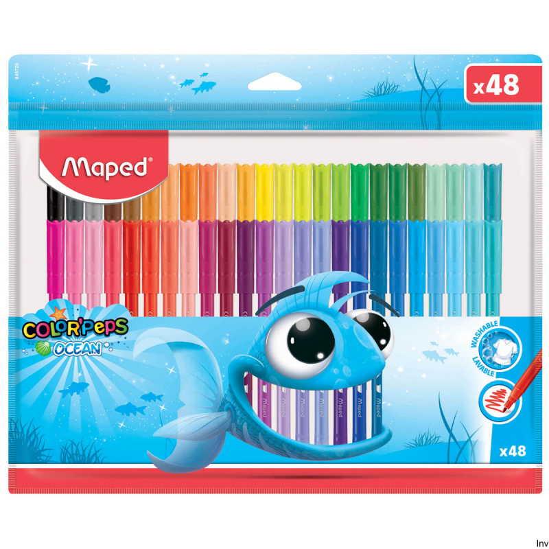 Flamastry Colorpeps Ocean 48 sztuk w etui z zamkiem błyskawicznym