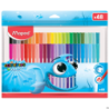 Flamastry Colorpeps Ocean 48 sztuk w etui z zamkiem błyskawicznym