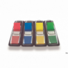 Zakładki indeksujące Post-It 12x43 mm 4x35 sztuk, przezroczyste, różne kolory, 3M