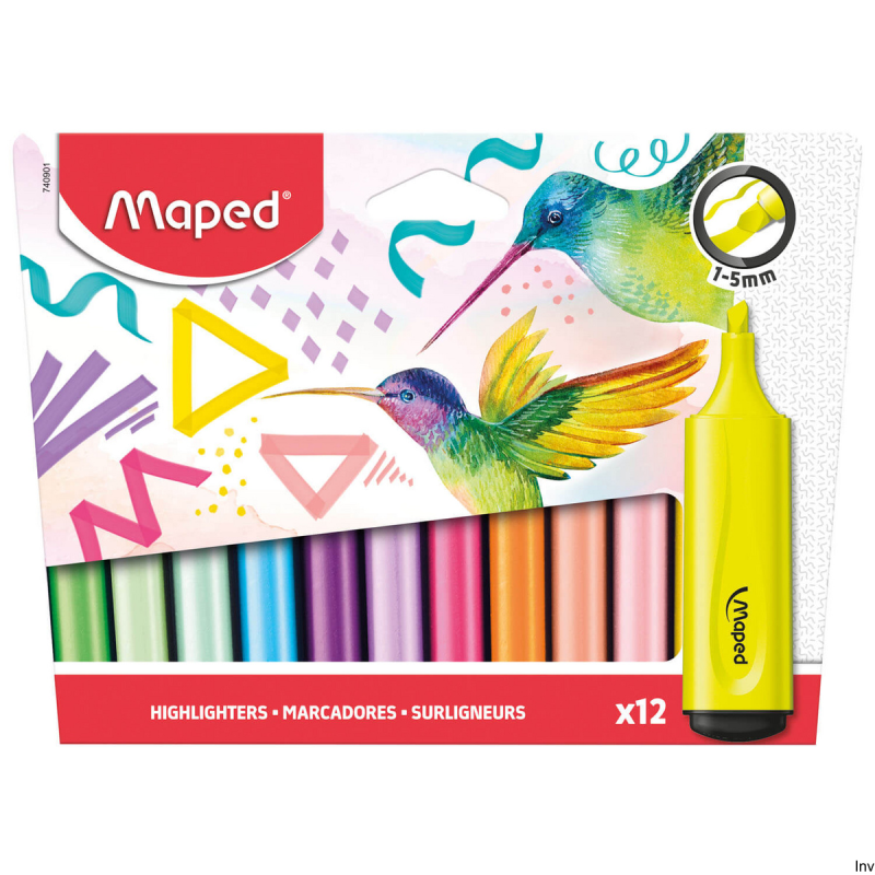 Zakreślacz Maped Fluo Peps mix 6 kolorów fluo + 6 kolorów pastelowych 740901