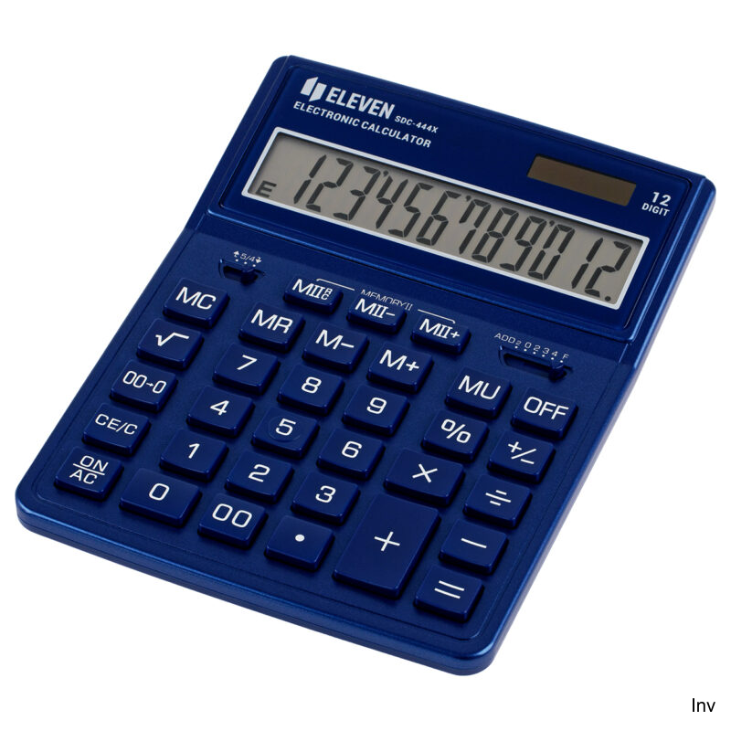 Eleven kalkulator biurowy SDC444XRNVE SDC444XRNVEE z wyświetlaczem LCD i ergonomicznymi klawiszami