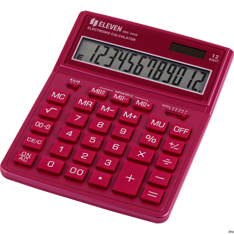 Kalkulator biurowy Eleven SDC444XRPKE z wyświetlaczem LCD i ergonomicznym układem klawiszy