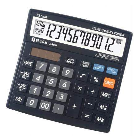 ELEVEN Kalkulator biurowy CT555N, 12-pozycyjny, czarny