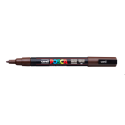 Marker z tuszem pigmentowym PC-3M ciemno-brązowy POSCA UNPC3M/DCBR
